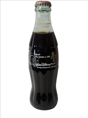 Coca Cola Black and Gold Walt Disney World 25th Anniversary Bottle